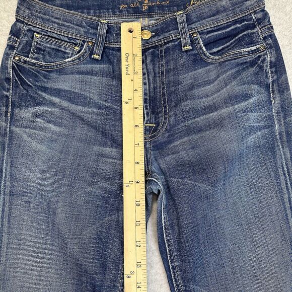 7 for All Mankind Jeans Women’s 27 Light Wash Flare Denim Bell‎ Bottom Western - Picture 5 of 16